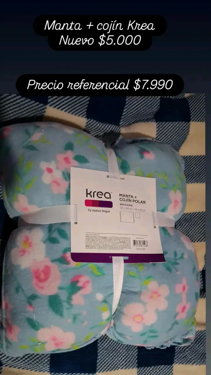 Manta y cojín polar Krea