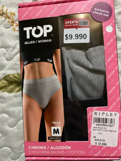 Pack 3 Hikini algodón mujer - miniatura 1