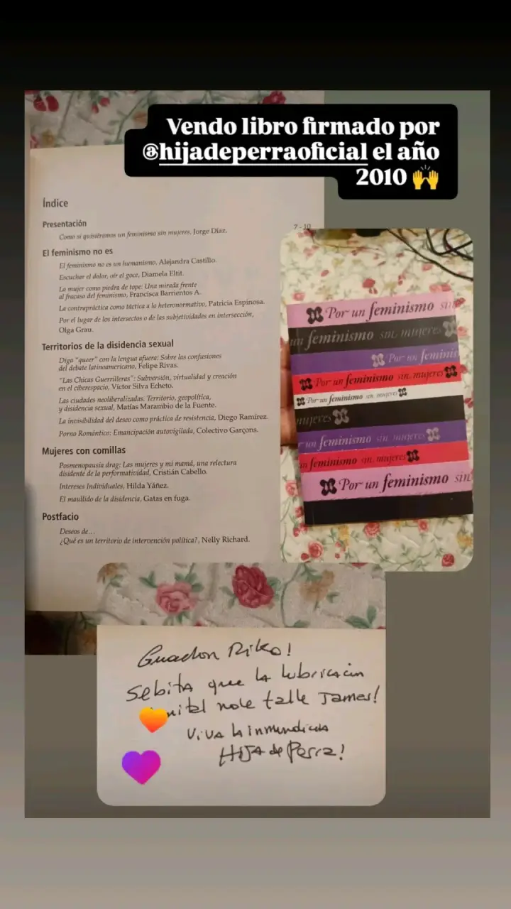 Libro firmado por hijadeperra