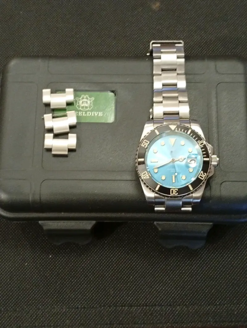 Reloj de buceo automático azul - 3
