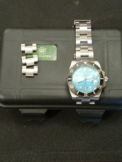 Reloj de buceo automático azul - miniatura 3