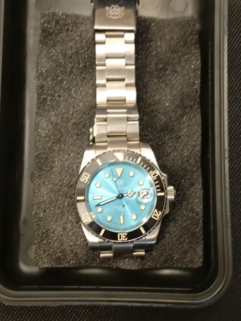 Reloj de buceo automático azul - 4