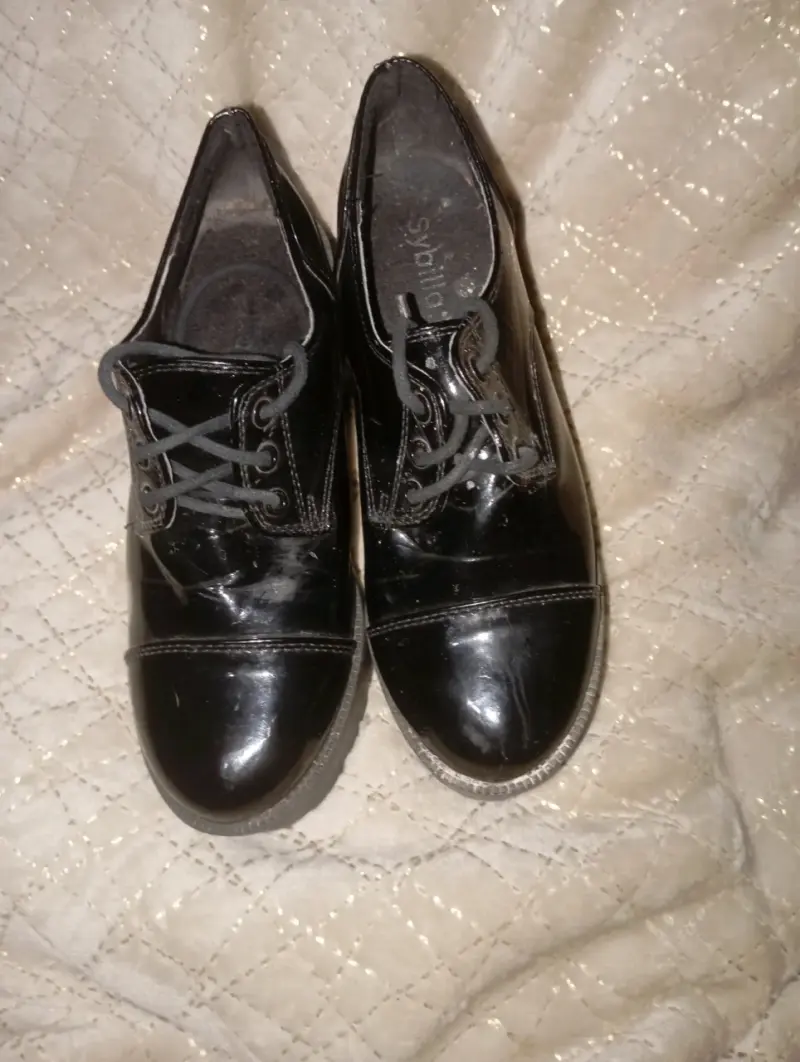 Zapatos negros de charol con plataforma - 2