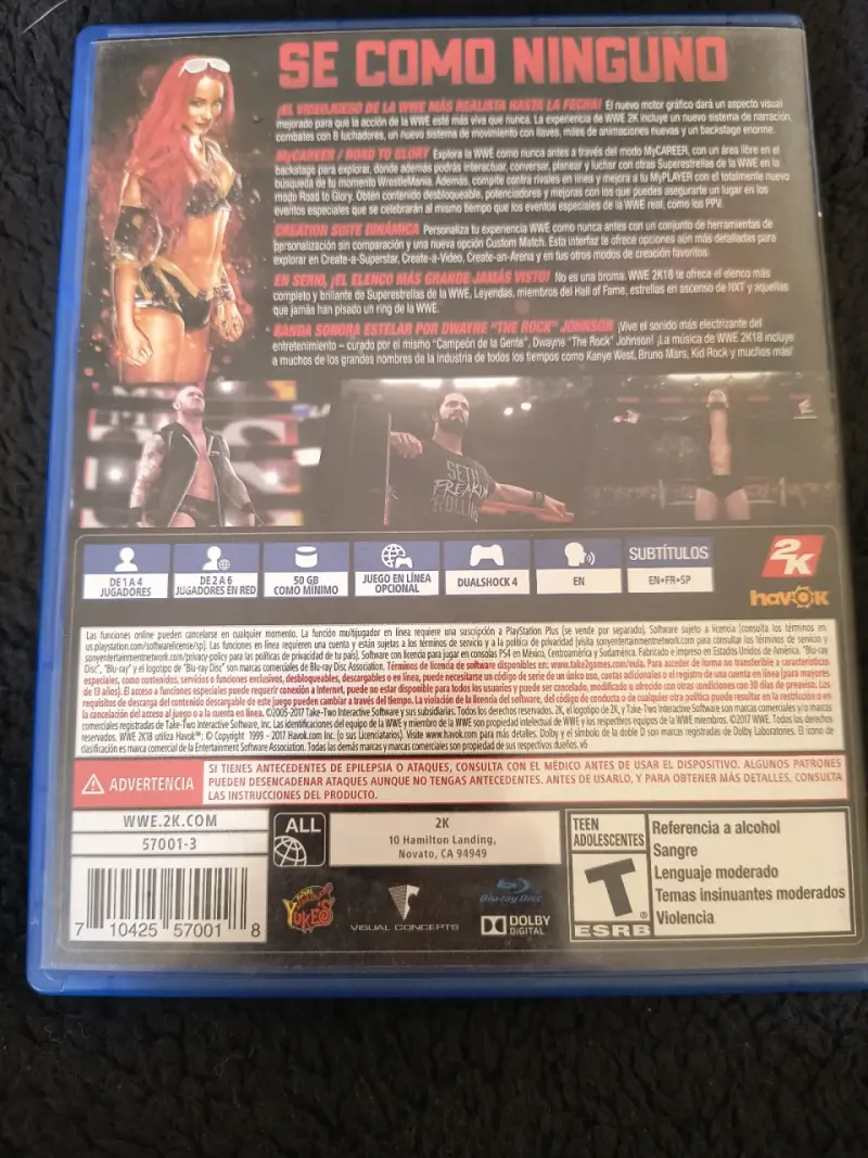 Juego WWE 2K18 - 2