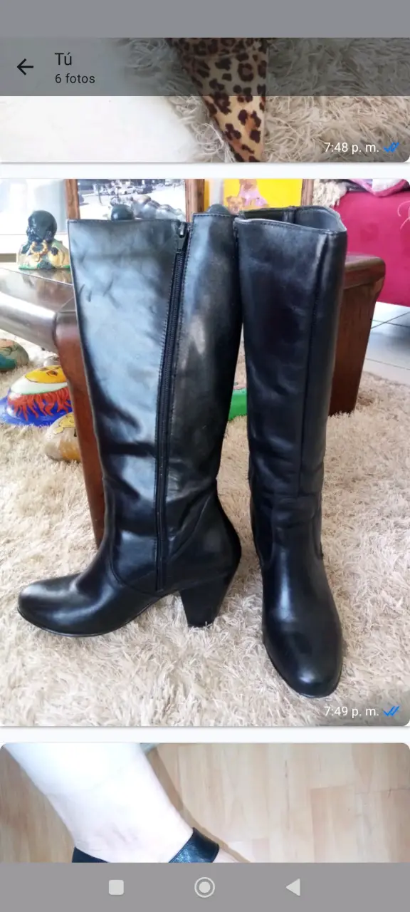 Botas negras de cuero elegantes