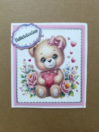 Tarjeta de Felicitaciones Oso - miniatura 1