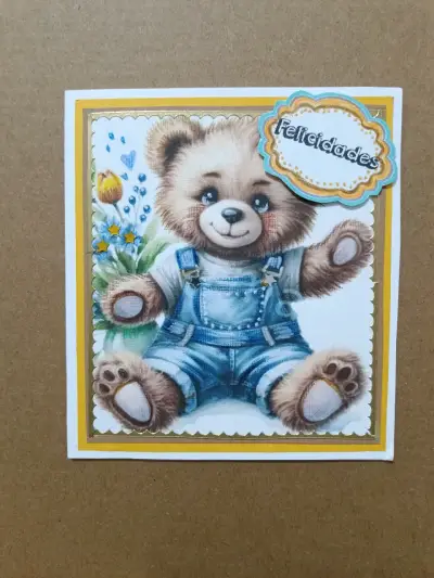 Tarjeta de Felicitaciones Oso - miniatura 3