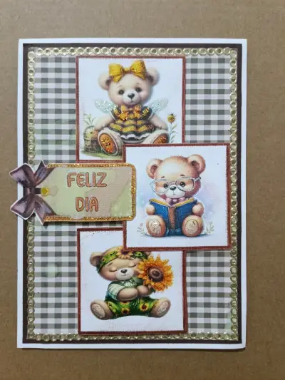 Tarjeta de Felicitaciones Oso - miniatura 5
