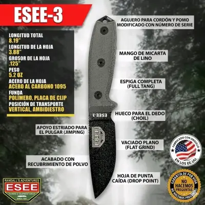 Cuchillo ESEE con funda - miniatura 2