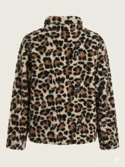 J.Crew Sherpa Fleece Leopardo Talla M - miniatura 2