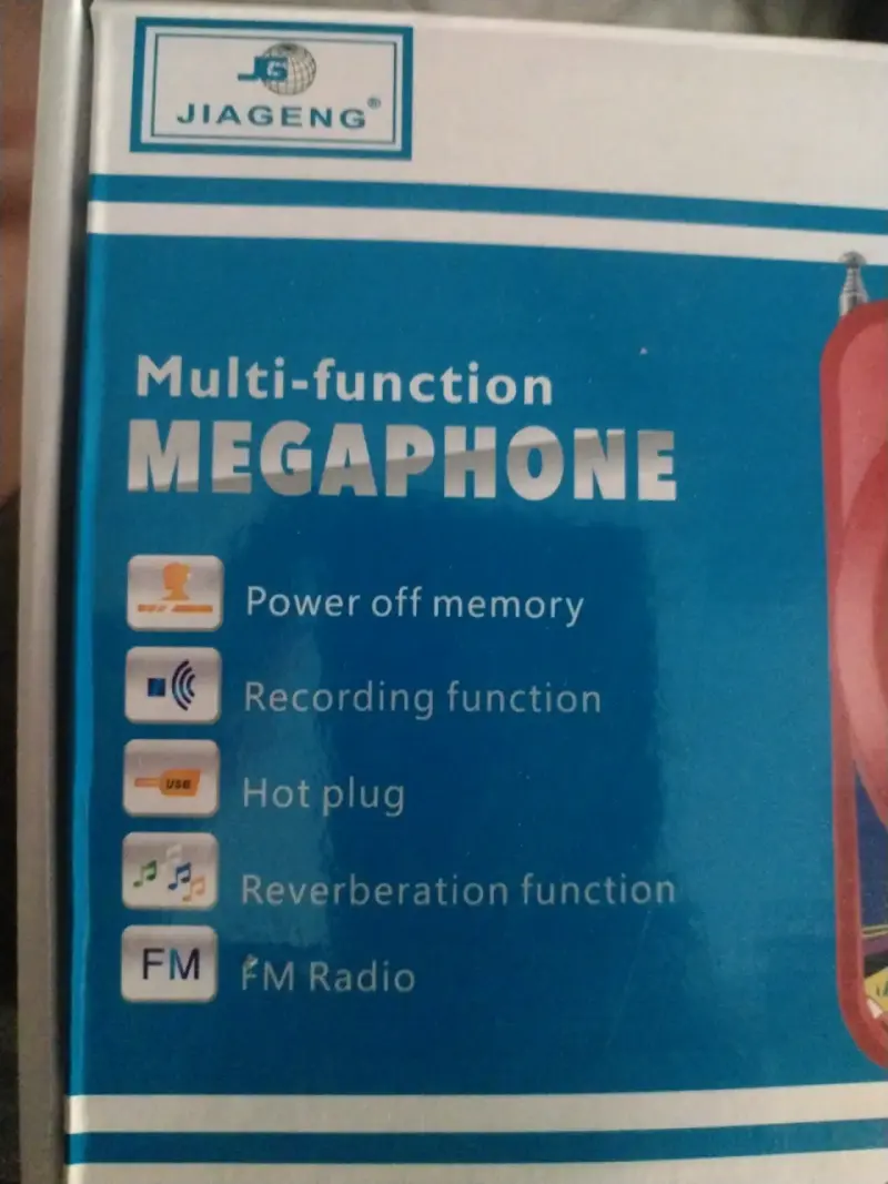 Megáfono multifuncional rojo - 3