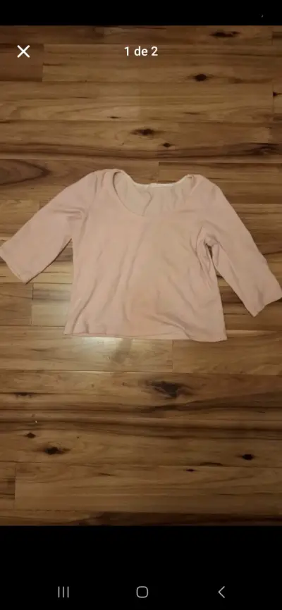 Polera rosada manga 3/4 - miniatura 1
