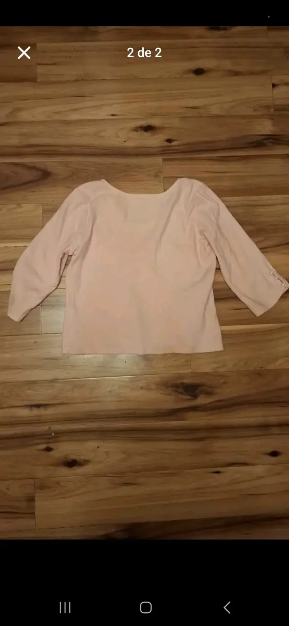 Polera rosada manga 3/4 - 2