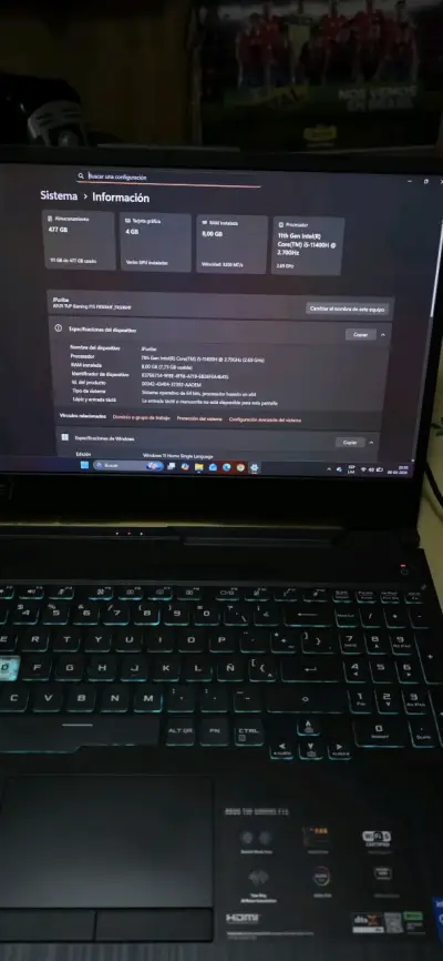 Laptop ASUS TUF Gaming F15 - miniatura 4