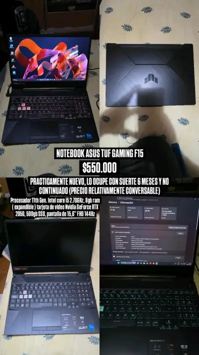 Laptop ASUS TUF Gaming F15 - miniatura 6
