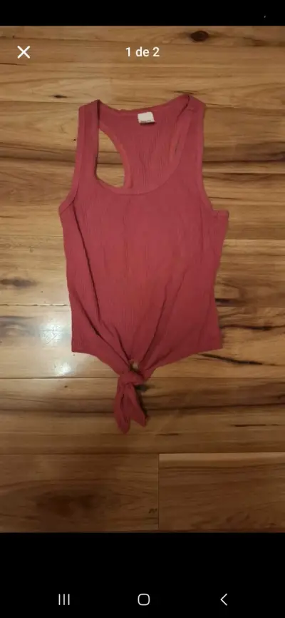 Polera sin mangas roja - miniatura 1