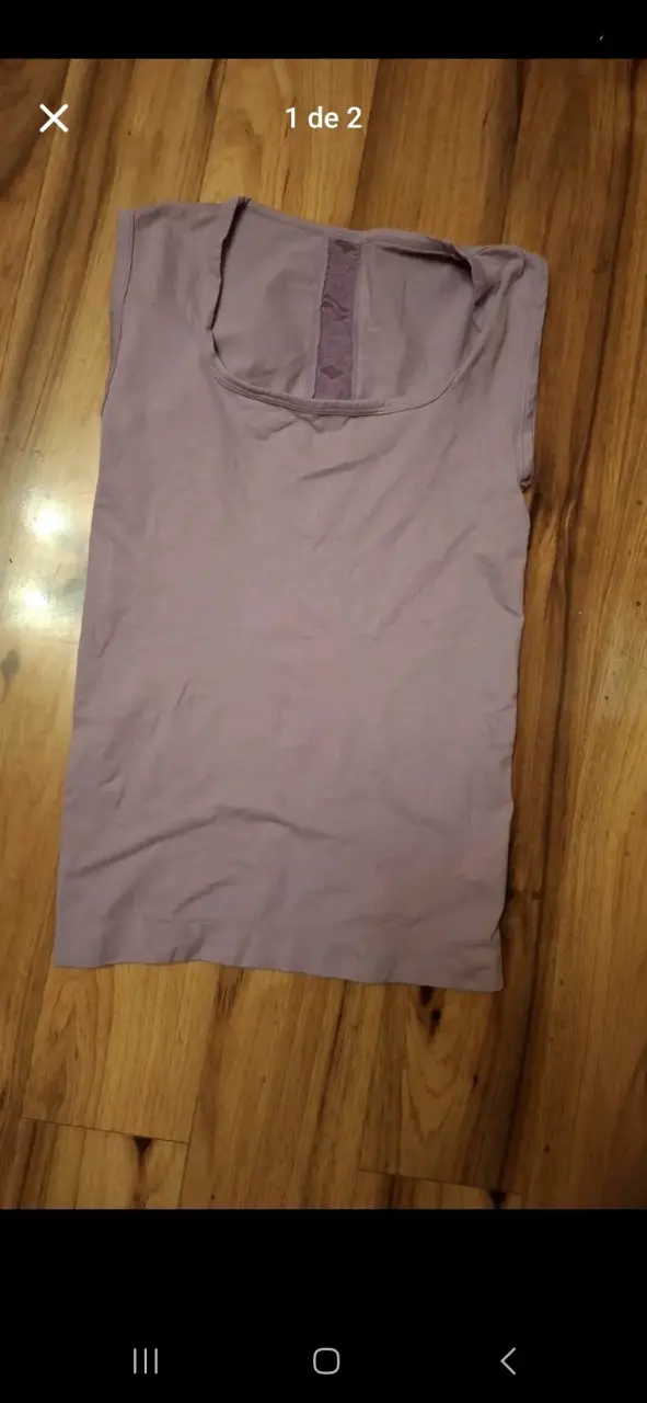 Polera lila sin mangas - 1