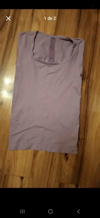 Polera lila sin mangas - miniatura 1