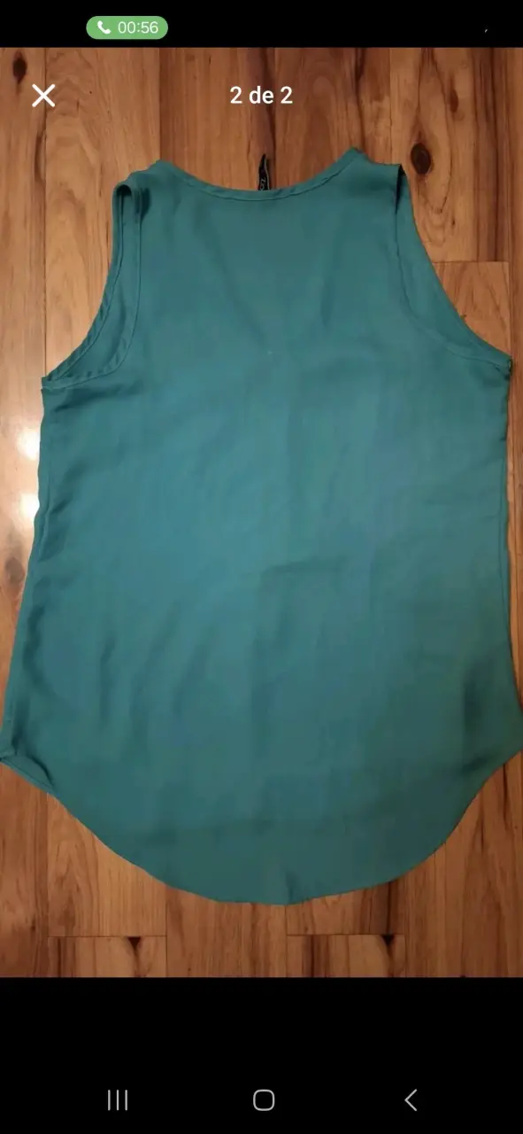 Blusa verde sin mangas - 2