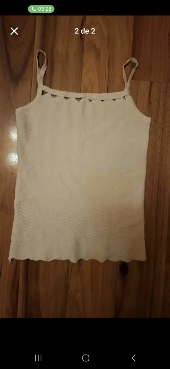 Polera blanca sin mangas - 2