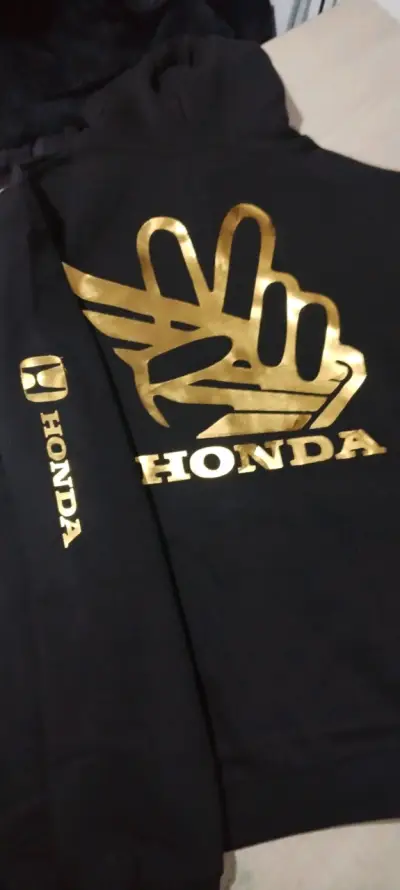 Polerón negro Honda dorado - miniatura 1