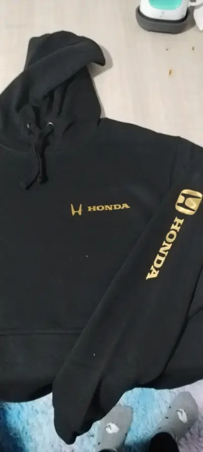 Polerón negro Honda dorado - miniatura 2