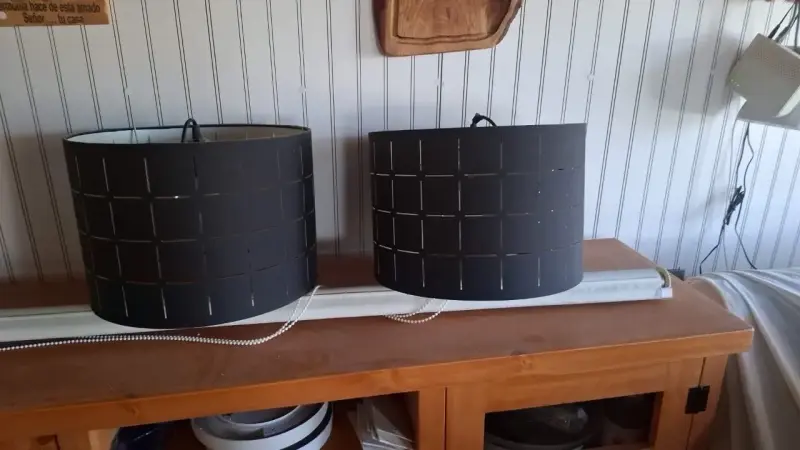 Pantallas de lámpara negras