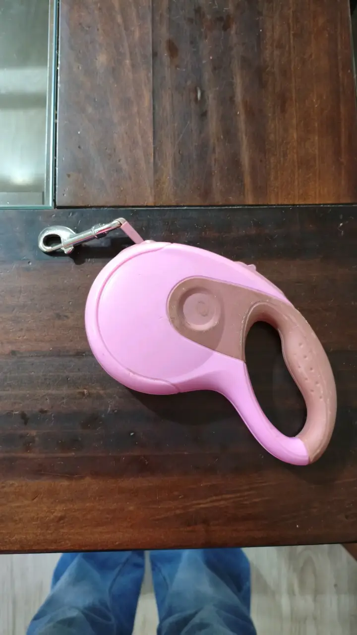 Correa extensible para perro rosa - 1