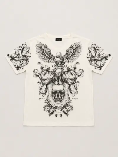 Polera blanca con diseño gráfico - miniatura 1