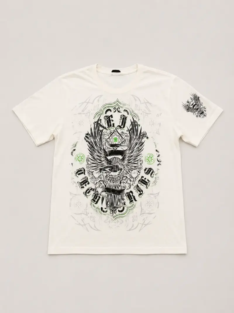 Polera blanca con diseño gráfico - 3