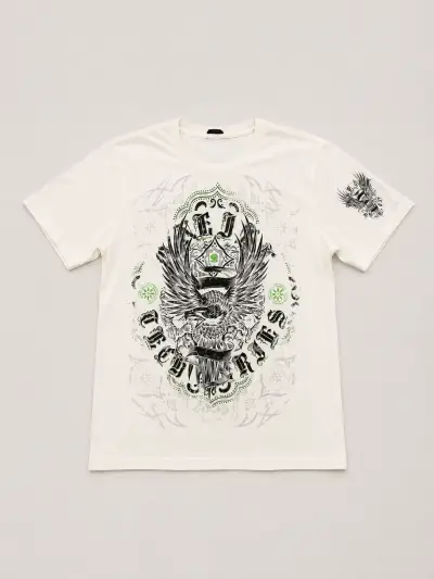 Polera blanca con diseño gráfico - miniatura 3