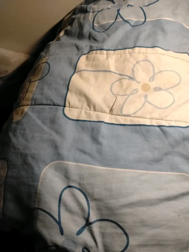 Cobertor con diseño floral azul