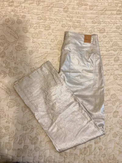 Pantalones plateados metálicos - miniatura 1