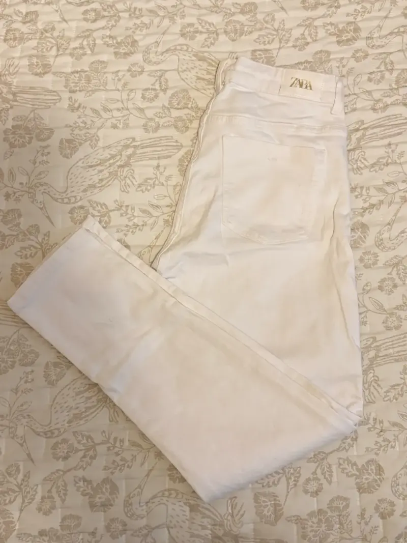 Jeans blancos Zara - 1