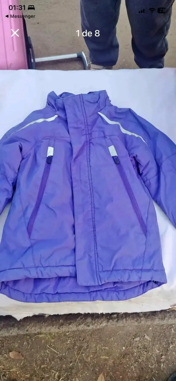 Chaqueta morada impermeable para 5 años - 1