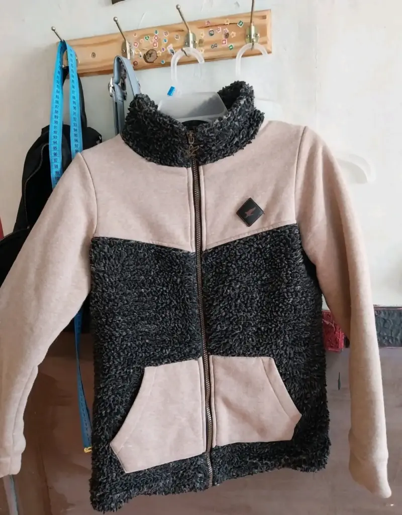 Chaqueta abrigada bicolor