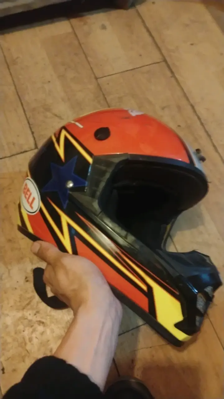 Casco Bell motocross rojo - 1