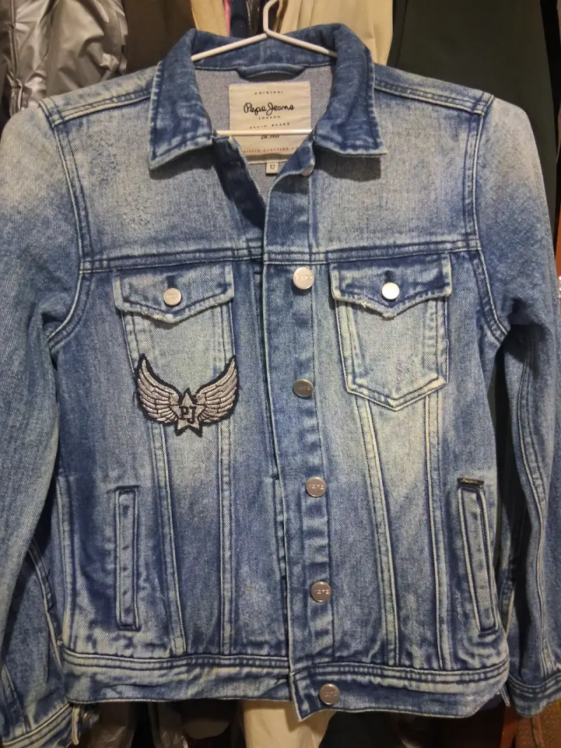 Chaqueta de mezclilla azul talla 12 pepe jeans - 1
