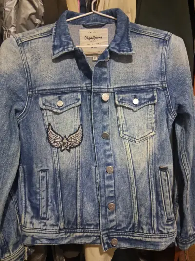 Chaqueta de mezclilla azul talla 12 pepe jeans - miniatura 1