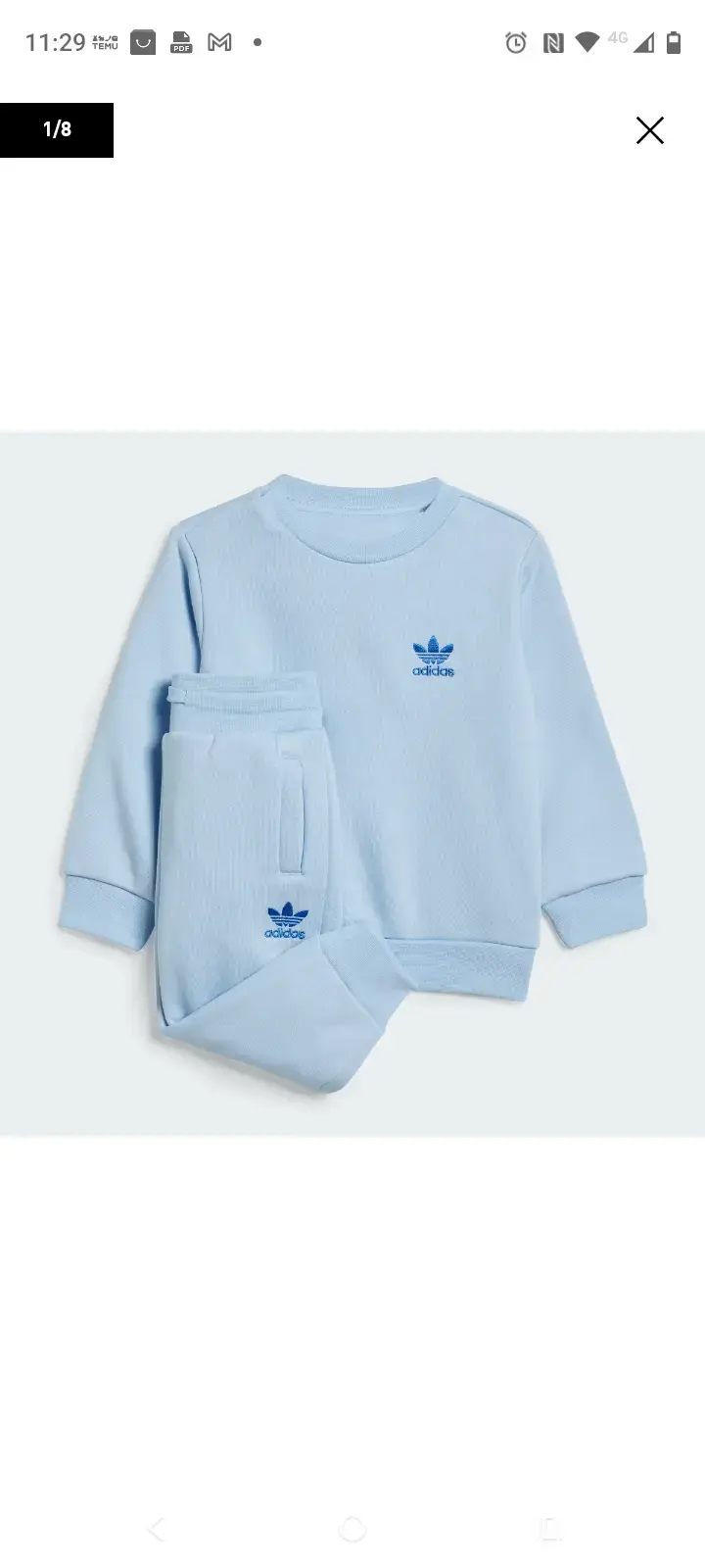 Conjunto deportivo azul adidas