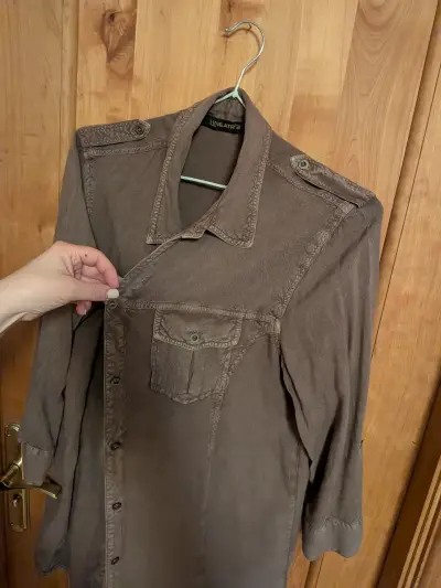 Camisa caqui de manga larga - miniatura 1