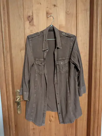 Camisa caqui de manga larga - miniatura 2