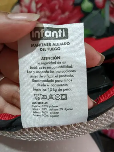Portabebé color rojo Infanti - miniatura 3