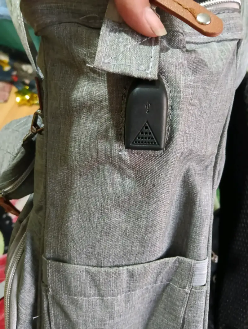 Mochila gris maternal - 3