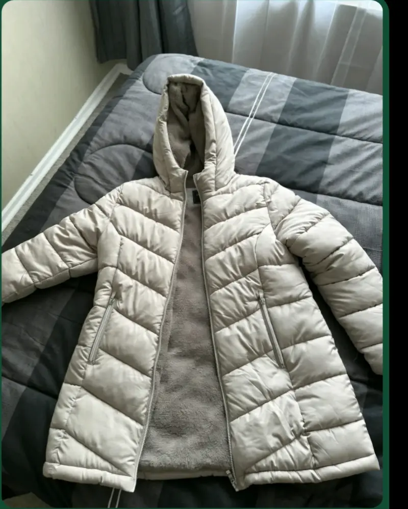 Parka acolchada beige - 1