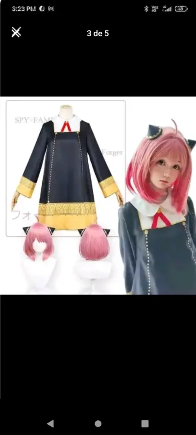 Disfraz cosplay azul y rosa - miniatura 1
