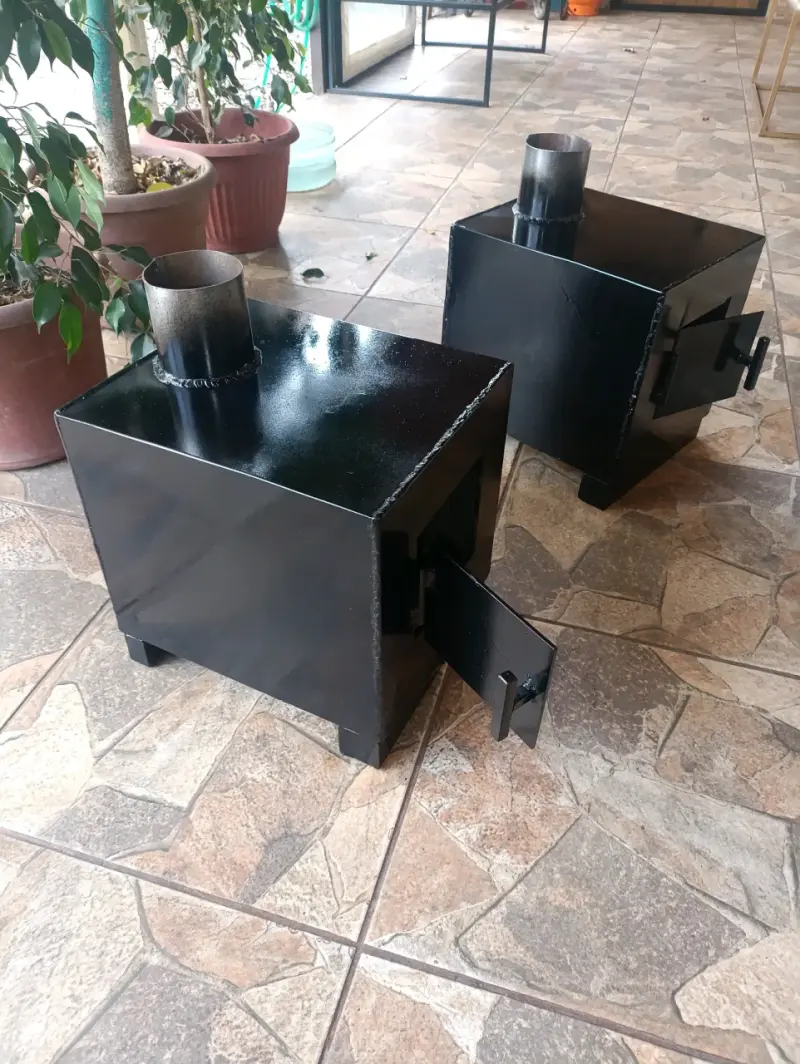 Estufa a leña laminado de 4 mm salida 4" - 1