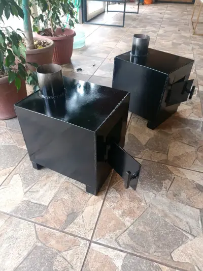 Estufa a leña laminado de 4 mm salida 4" - miniatura 1