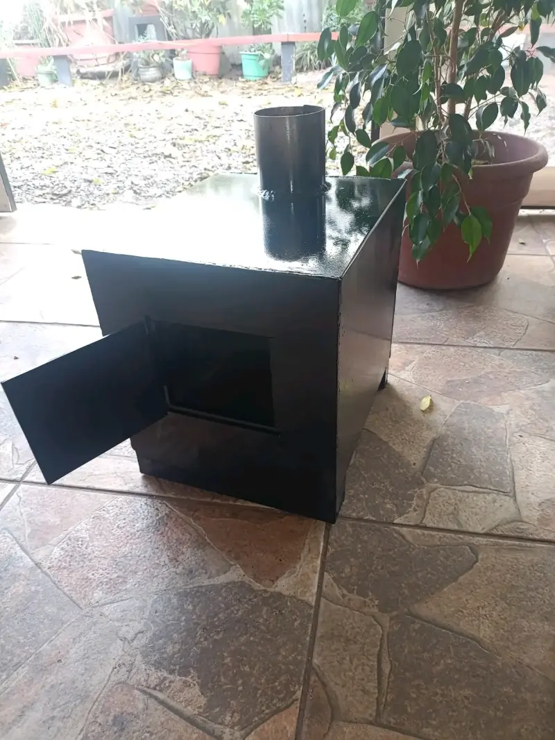 Estufa a leña laminado de 4 mm salida 4" - 2