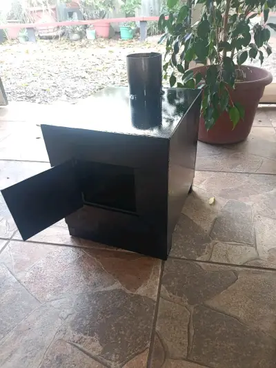 Estufa a leña laminado de 4 mm salida 4" - miniatura 2